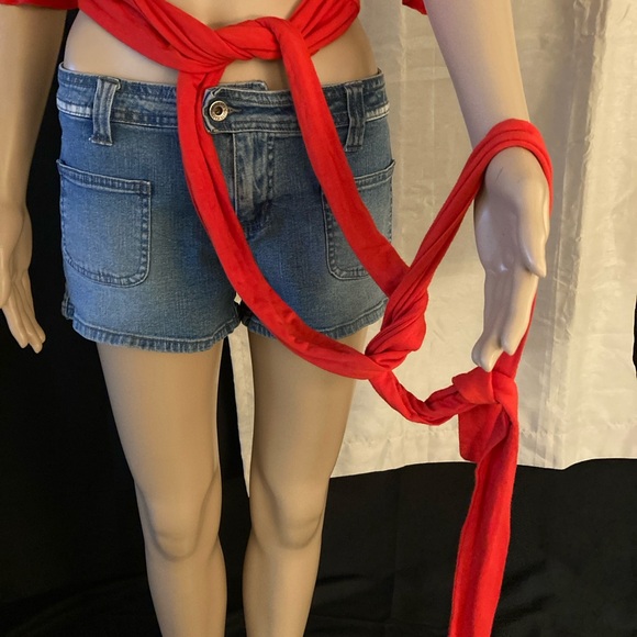 JOLIE Los Angeles Women’s Wrap Around Crop Top. Mid Flare Bell Sleeves Size S - Picture 6 of 8